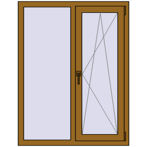 Купити Вікна 1000x1300 мм REHAU SYNEGO MD LIGHT_OAK з двох сторін