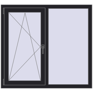 Купити Вікна 1200x1100 мм REHAU Euro 70 BLACK_ULTI-MATT з двох сторін