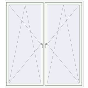 Купити Вікна 2000x2200 мм REHAU Brillant-Design Білий (RAL 9016) з двох сторін