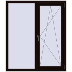 Купити Вікна 1200x1400 мм REHAU Brillant-Design BLACK_BROWN з двох сторін