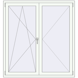 Купити Вікна 1400x1500 мм REHAU SYNEGO MD Білий (RAL 9016) з двох сторін