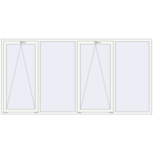 Купити Вікна 3000x1500 мм REHAU Euro 60 Білий (RAL 9016) з двох сторін