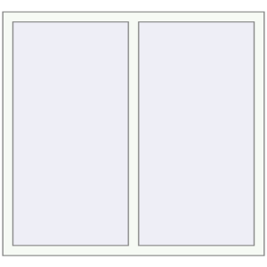 Металопластикове вікно 1300x1200 мм Двостулкове (комплектація: Преміум). Вид зсередини Купити Вікна 1300x1200 мм REHAU SYNEGO MD Білий (RAL 9016) з двох сторін