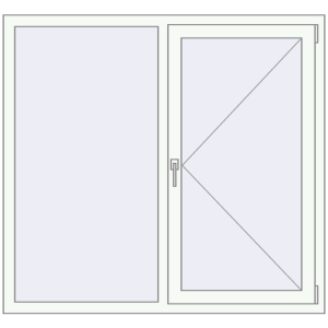 Купити Вікна 1400x1300 мм REHAU Euro 70 Білий (RAL 9016) з двох сторін