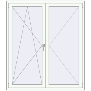 Купити Вікна 1400x1600 мм REHAU Euro 70 Білий (RAL 9016) з двох сторін