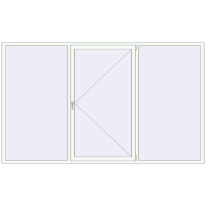 Купити Вікна 3000x1800 мм REHAU Euro 60 Білий (RAL 9016) з двох сторін