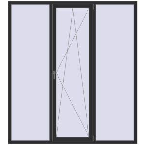 Купити Вікна 2000x2200 мм REHAU SYNEGO MD ANTHRACITE_GREY_GLATT з двох сторін