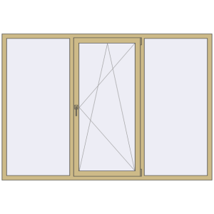 Купити Вікна 2300x1600 мм Altest Pony 375 RAL 1000 Green beige з двох сторін