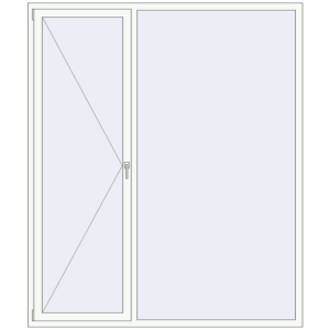 Купити Вікна 1950x2300 мм REHAU Euro 70 Білий (RAL 9016) з двох сторін