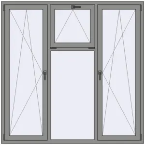 Купити Вікна 1800x1800 мм Altest Pony 375 RAL 9007 Grey aluminium з двох сторін
