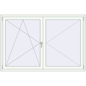 Купити Вікна 1800x1200 мм REHAU Brillant-Design Білий (RAL 9016) з двох сторін