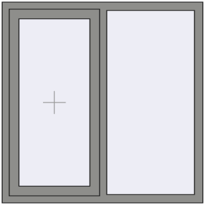 Купити Вікна 1200x1200 мм Altest Pony 375 RAL 9007 Grey aluminium з двох сторін