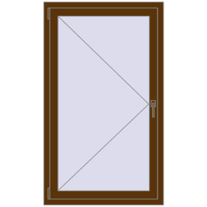 Купити Вікна 850x1440 мм REHAU Euro 60 WALNUT з двох сторін