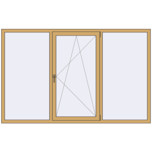 Купити Вікна 2300x1450 мм Altest Pony 375 RAL 1002 Sand yellow з двох сторін