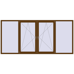 Купити Вікна 3000x1400 мм REHAU Euro 60 WALNUT з двох сторін