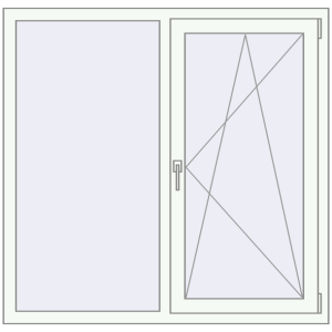 Купити Вікна 1250x1250 мм REHAU Brillant-Design Білий (RAL 9016) з двох сторін