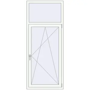 Купити Вікна 810x1950 мм REHAU Euro 60 Білий (RAL 9016) з двох сторін
