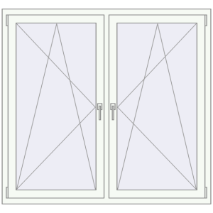 Купити Вікна 1500x1400 мм REHAU Brillant-Design Білий (RAL 9016) з двох сторін