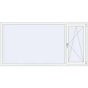 Купити Вікна 2400x1200 мм REHAU Euro 70 Білий (RAL 9016) з двох сторін