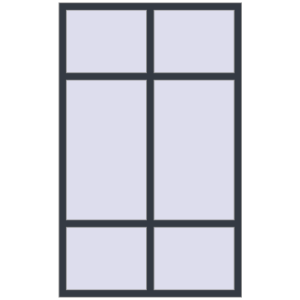 Купити Вікна 1240x2000 мм REHAU Euro 70 ANTHRACITE_GREY_STRUKTURAL з двох сторін