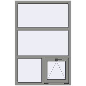 Купити Вікна 1000x1500 мм Altest Pony 375 RAL 9007 Grey aluminium з двох сторін