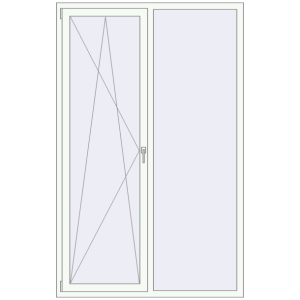 Купити Вікна 1400x2200 мм REHAU Brillant-Design Білий (RAL 9016) з двох сторін
