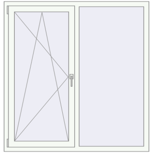 Купити Вікна 1350x1450 мм REHAU Brillant-Design Білий (RAL 9016) з двох сторін