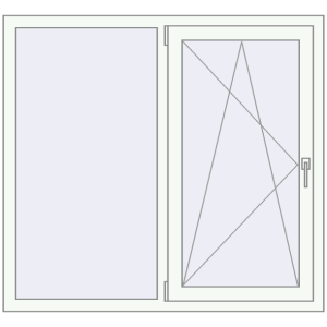 Купити Вікна 1300x1200 мм REHAU Euro 70 Білий (RAL 9016) з двох сторін