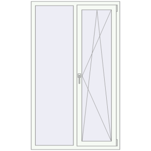 Купити Вікна 1060x1770 мм REHAU Euro 70 Білий (RAL 9016) з двох сторін