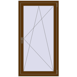 Купити Вікна 800x1500 мм REHAU Euro 60 WALNUT з двох сторін