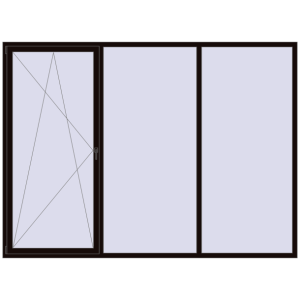 Купити Вікна 3000x2200 мм REHAU Brillant-Design BLACK_BROWN з двох сторін