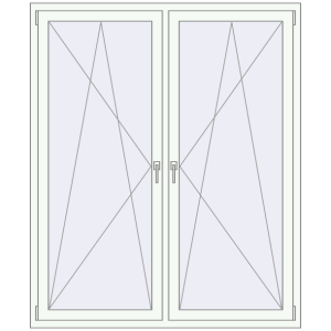 Металопластикове вікно 1500x1800 мм Двостулкове (комплектація: Базова). Вид зсередини Купити Вікна 1500x1800 мм REHAU Euro 70