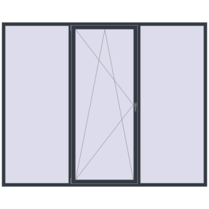 Купити Вікна 3000x2400 мм REHAU Brillant-Design ANTHRACITE_GREY_STRUKTURAL з двох сторін