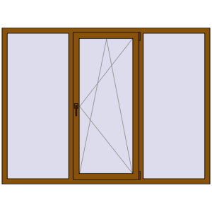 Купити Вікна 2000x1499 мм REHAU Euro 70 GOLDEN OAK з двох сторін