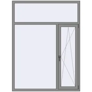 Купити Вікна 1500x2000 мм Altest Pony 375 RAL 9007 Grey aluminium з двох сторін