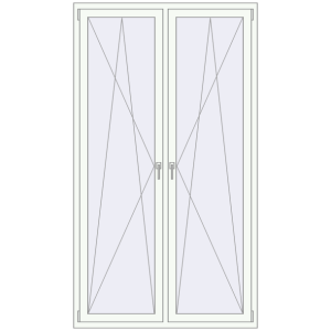 Купити Вікна 1300x2300 мм REHAU Euro 60 Білий (RAL 9016) з двох сторін