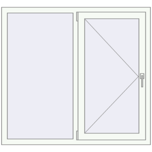 Купити Вікна 1300x1200 мм REHAU Euro 70 Білий (RAL 9016) з двох сторін