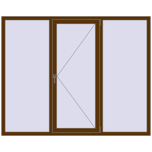 Купити Вікна 2000x1600 мм REHAU Euro 70 WALNUT з двох сторін