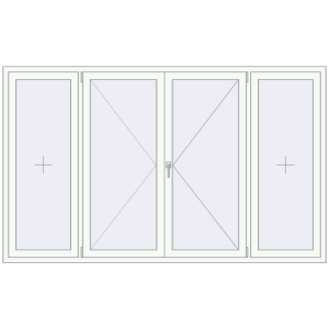 Купити Вікна 2500x1520 мм REHAU SYNEGO MD Білий (RAL 9016) з двох сторін