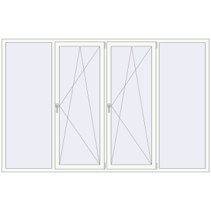 Купити Вікна 2800x1800 мм REHAU Euro 60 Білий (RAL 9016) з двох сторін