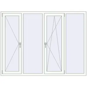 Купити Вікна 2000x1500 мм REHAU Euro 70 Білий (RAL 9016) з двох сторін