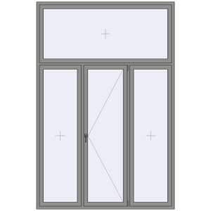 Купити Вікна 2000x3000 мм Altest Pony 375 RAL 9007 Grey aluminium з двох сторін