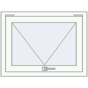 Купити Вікна 800x600 мм Altest Pony 375 RAL 9016 Traffic white з двох сторін