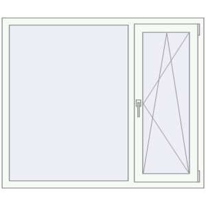 Купити Вікна 1400x1180 мм REHAU Euro 60 ANTHRACITE_GREY_STRUKTURAL ззовні