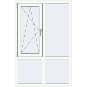 Купити Вікна 1000x1500 мм Altest Pony 375 RAL 9016 Traffic white з двох сторін