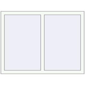 Металопластикове вікно 1200x900 мм Двостулкове (комплектація: Базова). Вид зсередини Купити Вікна 1200x900 мм REHAU Euro 60 Білий (RAL 9016) з двох сторін