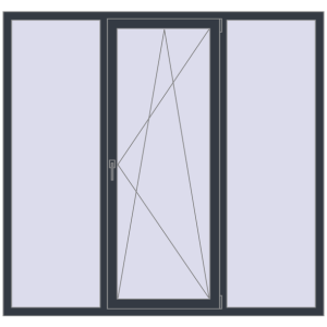 Купити Вікна 1900x1800 мм REHAU Euro 70 ANTHRACITE_GREY_STRUKTURAL з двох сторін