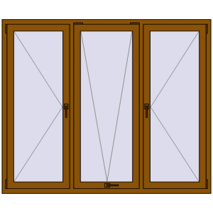 Купити Вікна 1800x1500 мм REHAU Euro 60 GOLDEN OAK з двох сторін