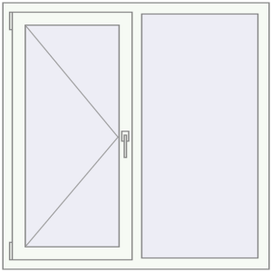 Купити Вікна 1180x1180 мм REHAU Euro 60 Білий (RAL 9016) з двох сторін