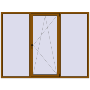 Металопластикове вікно 2400x1800 мм Тристулкове (комплектація: Преміум). Вид зсередини Купити Вікна 2400x1800 мм REHAU Euro 70